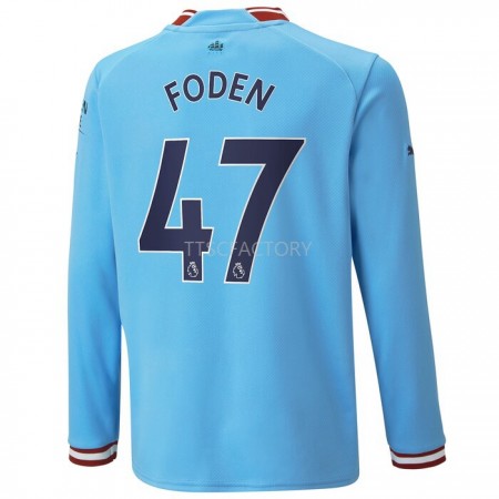 Billiga Fotbollströjor Manchester City Foden 47 Hemma tröja 2022/23 Långärmad